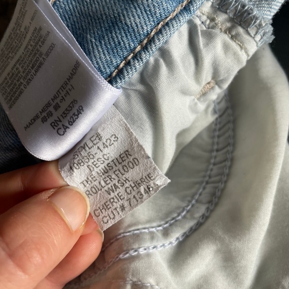 Mother The Huster Roller Flood Jeans Cherie Cherie Size 28‎ - Picture 9 of 16